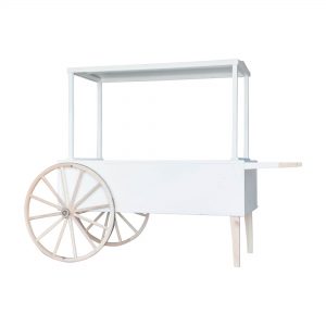 The Monet: White Market Display Cart
