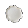 The Tuscany: Ivory + Black Ruffle Salad Plate