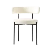 The Slade: White Boucle and Black Dining Chairs