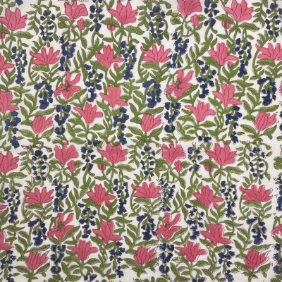 The Ivy: Punch Pink + Blue Floral Table Linen