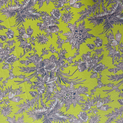 The Linus: Chartreuse Green + White Floral Table Linen